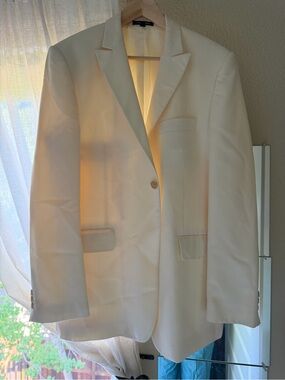 Theory Wool Cream Blazer - Made in Italy
